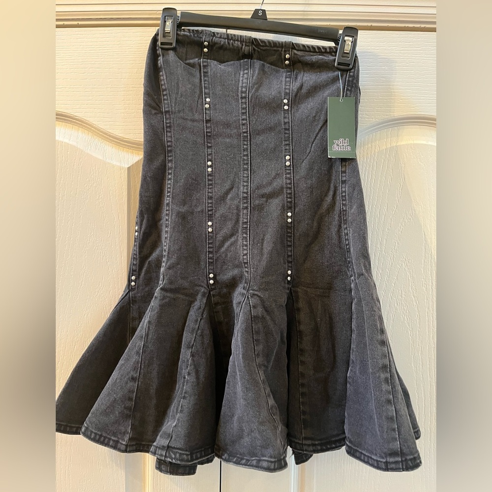 NWT Wild Fable Strapless Black Wash Jean Dress Small/Medium/ Large Available
